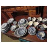Johnson Bros blue dinnerware Historic America