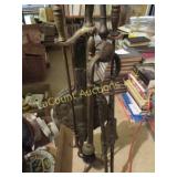 vintagw fireplace tools bellows poker