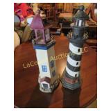 2 lighthouse decor one has solar type light