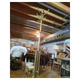 vintage brass coat rack hall tree