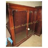 antique display glass door cabinet w shelves
