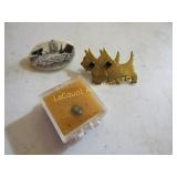 scotty & gemstone pin scrimshaw type pin stone