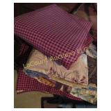 vintage bed spreads look like floral sofas!