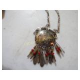 26 Grams Sterling Silver Buffalo fringe necklace