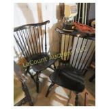 2 antique wood Windsor chairs