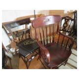 3 vintage wood eclectic chairs