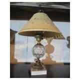 vintage glass lamp w shade