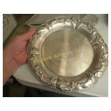 Sterling silver monogrammed plate 436 grams