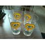 4 vntg Green Bay Packers drinking glasses helmet