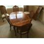 Dining Room Table w 6 Chairs 2 Captains