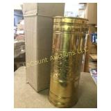 large brass tube umbrella holder vase decor