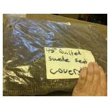48" quilted suede vehicle seat cover new
