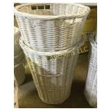 2 large wicker hamper baskets