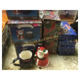 Christmas Santa covered containers nativity