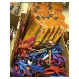 Large amount Fiskars scissors and smaller plastic
