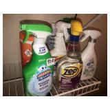 Full bottles of cleaners