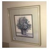 Framed floral still life