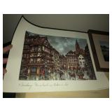 Unframed print and framed picture