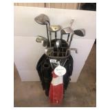 Golf clubs in bag