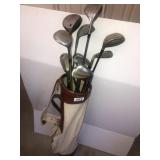 Golf clubs in bag