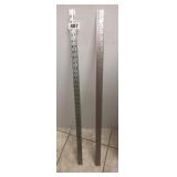 2 aluminum yard sticks