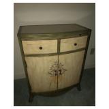Hand painted cabinet with pull out as shown