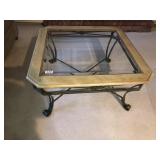 Glass top coffee table