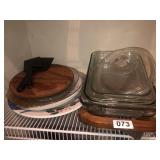 Pyrex baking pan and misc