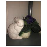 Bunny planter and misc