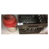 Borden milk Crate and pizza hut jug