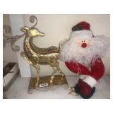 Santa and reindeer decor