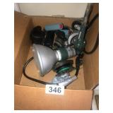 Yard spot light, candlesticks
