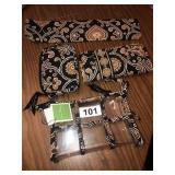 Vera Bradley makeup bag, wallet, glasses holder