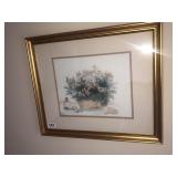 Floral basket framed