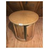 Solid wood round end table