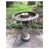 Concrete bird bath