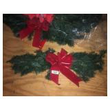 Several swags with bows