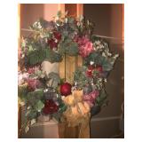 2 wreaths and several large bows