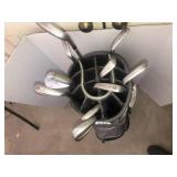 Golf clubs in bag