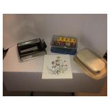 Range covers, taco holders, storage containers