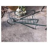 Wheelbarrow plant stand decor, planter