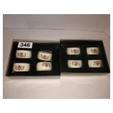 8 porcelain napkin rings