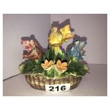 Capodimonte 5in floral basket