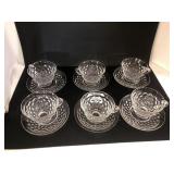 6 piece Fostoria American cups and saucers