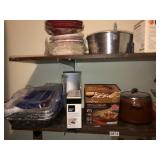 Bean pot, tortilla pan set, foil pans, misc