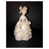Porcelain lady figurine 7.5in tall