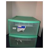 2 Sterilite storage drawers 19x15x8
