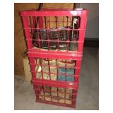 3 plastic file crates 14x15x11