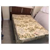 Full size Simmons mattress, box spring, and frame