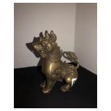Brass thai foo dog 4.5in tall